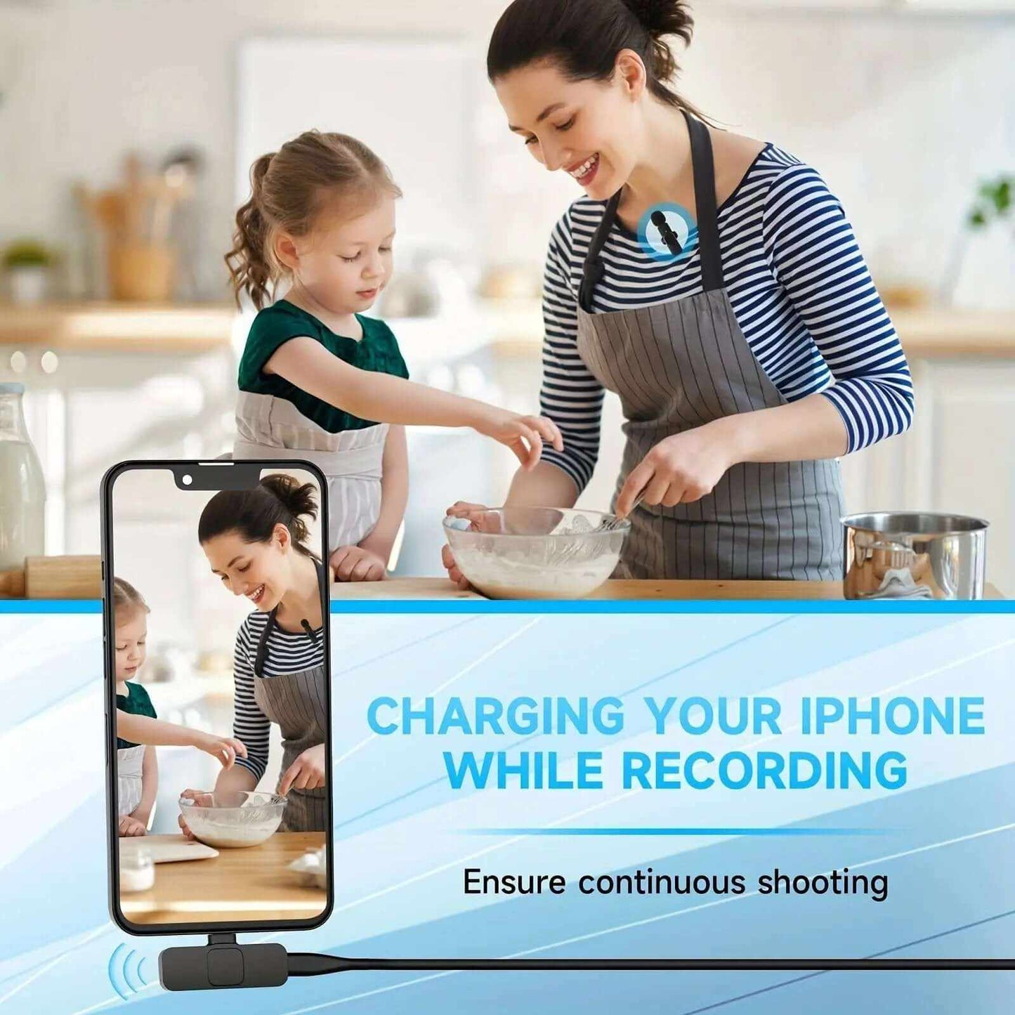 Wireless Lavalier Mic for iPhone & iPad