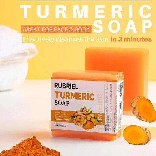 Turmeric Glow Soap bar with natural turmeric for fading dark spots and brightening skin tone
