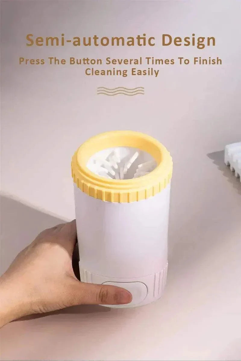 Dog Paw Washer with gentle silicone bristles for easy, mess-free paw cleaning