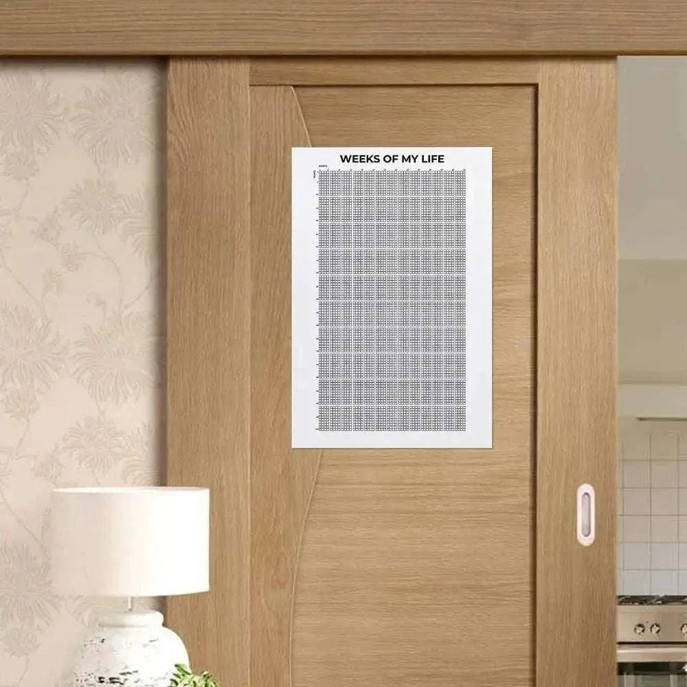 Weeks of My Life Poster minimalist life calendar for tracking weeks and goals